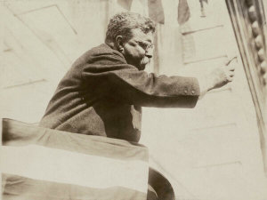 Unknown Photographer - Colonel Roosevelt on his tour through New Jersey before the 1912 convention